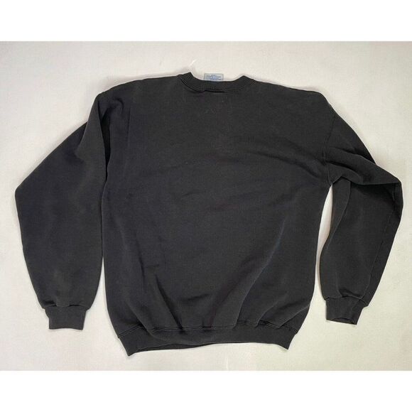 VINTAGE Maxum Deadbolt Medeco Crewneck Sweatshirt Men Large Black USA 90s - Picture 6 of 8